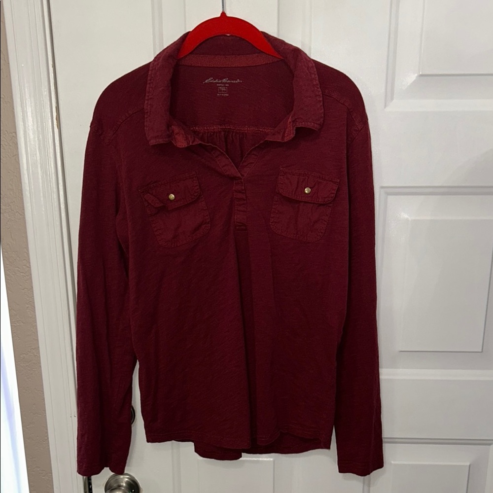 Burgundy Long Sleeve Shirt